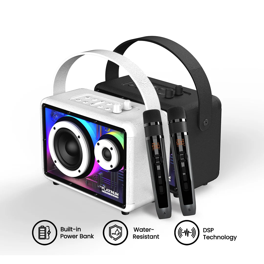 APOLLO PRO Portable BT Speaker with UHF Microphones and Echo effect