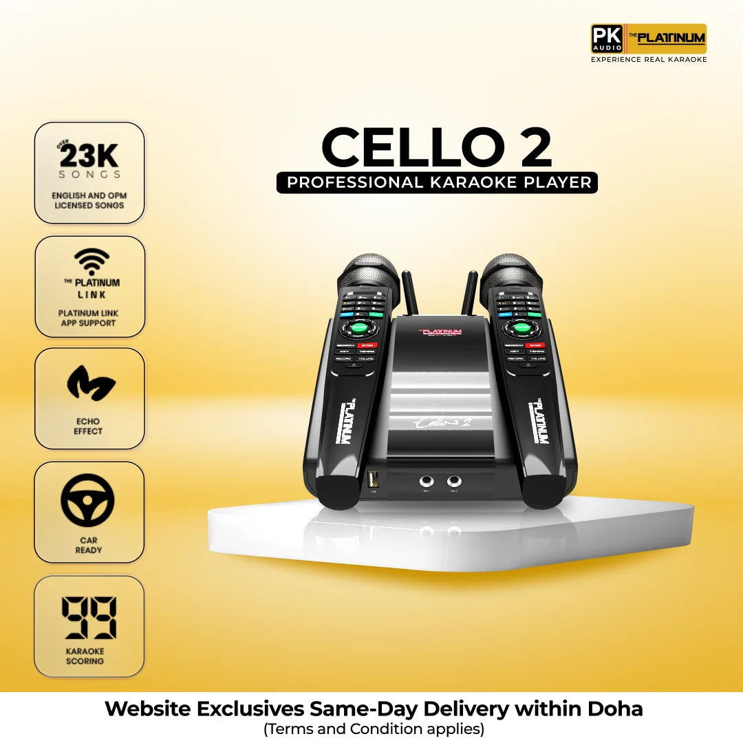 Cello 2 Professional Karaoke Player with M20 Soundbar