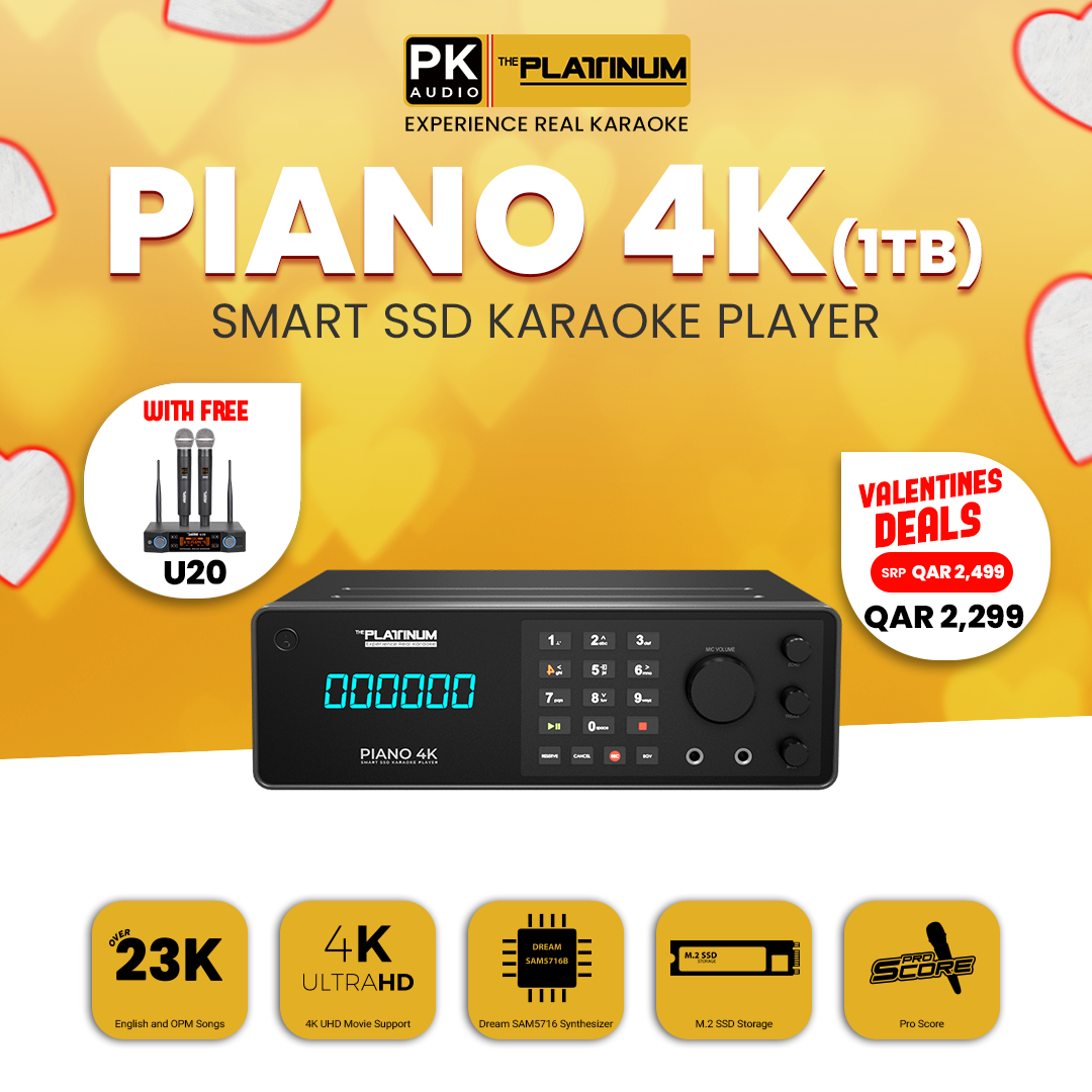 PIANO 4K 1TB SMART SSD KARAOKE PLAYER WITH FREE U20