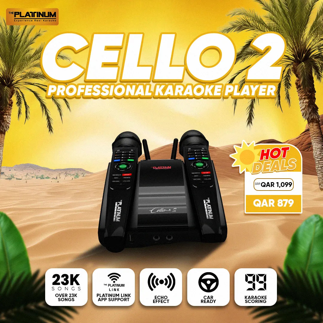Cello 2 UHF Wireless Microphone Karaoke Player