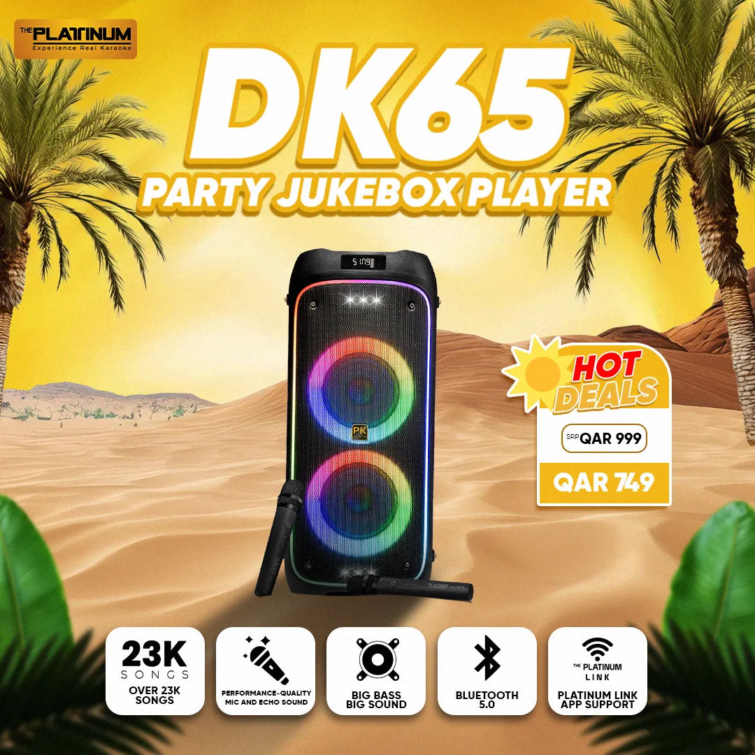 DK65 Duo Karaoke Speaker with UHF Wireless Microphones and 6.5" Woofer