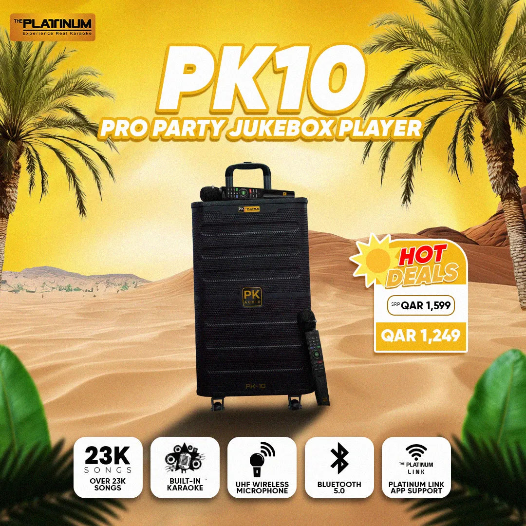 PK-10 All-in-one party speaker with UHF wireless keypad microphone