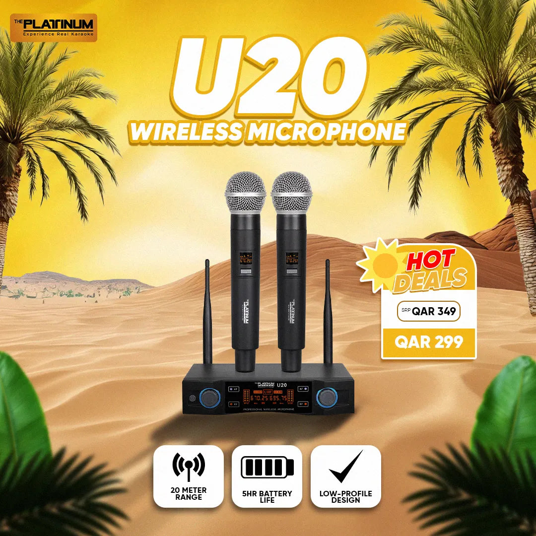 U20 2 CHANNEL UHF MICROPHONE